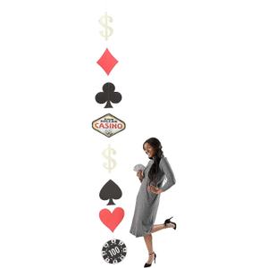 Fun Express Casino Icon Hanging Decorations - 2 Sets