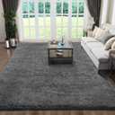 Ophanie 5x7 Area Rugs for Living Room Grey, Fluffy Shag Large Fuzzy Plush Soft Rug, Gray Shaggy Floor Big Carpets for Bedroom Nursery, Kids Home Decor Aesthetic (5' x 7', 1- Grey)