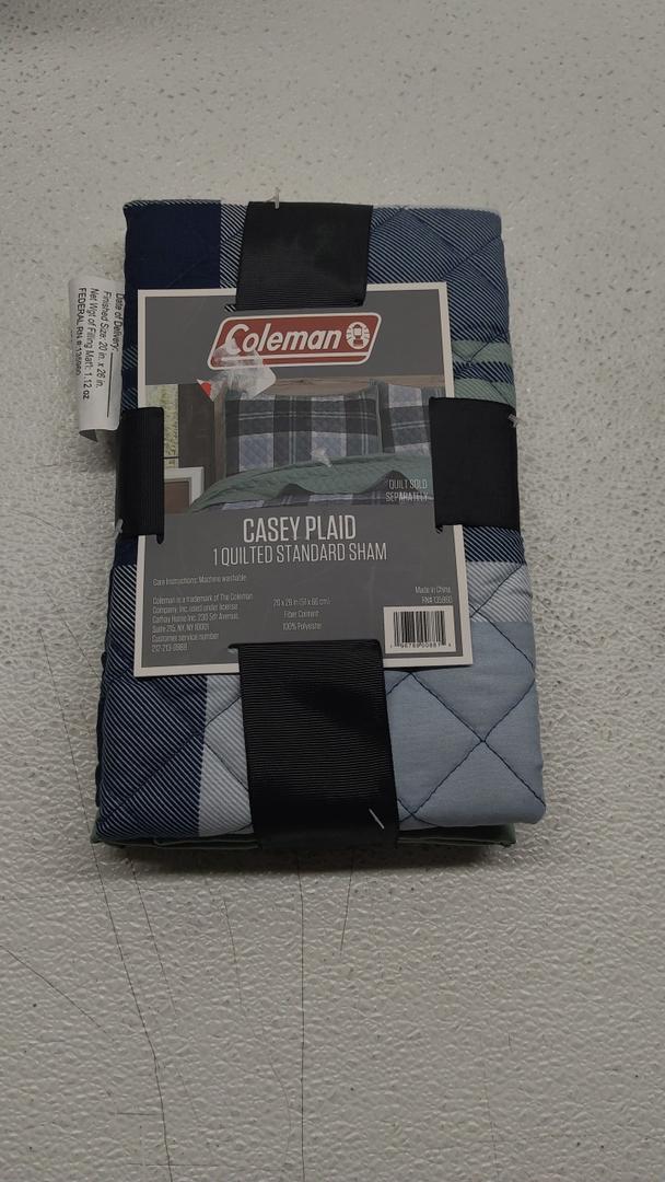 Coleman Casey Plaid 1Quilted Standard Sham 20 x 26in