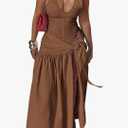 Womens Beach Swimsuit Cover Ups 2 Piece Maxi Skirt Sets Summer Bodysuit Tops Sarong Coverup Wraps Vacation Outfits, XXL