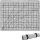 MABOZOO Wool Pressing Mat with Printed Grid, 24 * 18 Inch Double-Sided Wool Ironing Mat with Straps, Portable Ironing Pad for Quilter, Sewing, Scrapbooking
