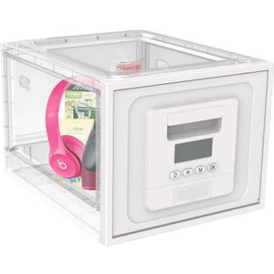 Time Lock Box for Food,Medicine Locker,Phone Jail Timer,PS5 Game Prison,Snacks Lockbox,Release Stress,Anxiety Relief,Gadget Gift | Combination Timed Locking Container | Kitchen Clear Lockable Safe Box