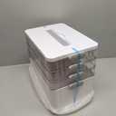 ARSTPEOE 4-Tier Medicine Organizer - Portable Medicine Cabinet with Plastic Handle, Multipurpose Medical Box, Empty First Aid Kit for Home