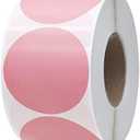 AKOLABEL 2 Inch Circle Thermal Sticker Labels, Pink Self-Adhesive Round Direct Thermal Label for for Business, DIY Design, Name Tags Compatible with MUNBYN Rollo Zebra (750 Labels/Roll)