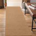 2' x 6' Runner Rugs with Rubber Backing, Outdoor Indoor Utility Non Slip Carpet Rug Runner for Hallway, Custom Size Area Rugs Mat for Entryway Balcony Patio Kitchen Garage Stair Laundry (Sand)