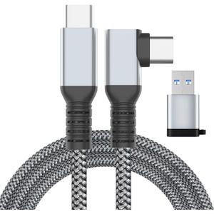 Link Cable 16FT VR Cable Compatible with Meta Oculus Quest 2/Quest 3S/Quest 3/Pro Pico, Nylon Braided Accessories and Gaming PC Steam VR, USB 3.0 Data Transfer Type C Cable, for VR Headset