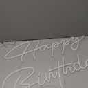 Tujoe 30" x 21" Happy Birthday Neon Sign Large Happy Birthday LED Neon Light Signs with Dimmable Switch 12V Power Adapter for Party Wall Decoration Bar Rave Home Decor Backdrop(Warm White,30" x 21")
