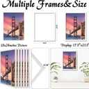 6 Sets 18x24 Picture Frame, Frames for 18 x 24 Canvas Collage Photo Poster Certificate Wall Gallery, High Transparent Horizontal Vertical White 18 by 24 Inches