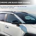 Side Window Visor 4 Piece Set for Toyota RAV4 2019 2020 2021 2022 2023 2024 Safe RAIN Out-Channel Guard Deflector Window Deflectors Vent Deflectors (for RAV4 19-24 4-Piece Set Chrome)