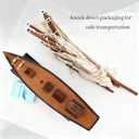 NAUTIMALL 15" Wooden Sailboat Decor Classic Columbia America's Cup Ship Model Nautical Yacht Decor (CLB39-ClassicWood)