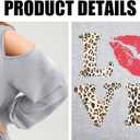 NANYUAYA Plus Size Cold Shoulder Sweatshirt for Women Graphic Long Sleeve Shirt Casual Off The Shoulder Tops (Gray, XXXL)