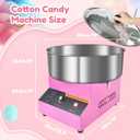 Cotton Candy Machine Commercial, Upgraded 1000W Efficiently Cotton Candy Maker with Stainless Steel Bowl, Bowl Cover, Sugar Scoop, Easy & Safe to Use, Candy Floss Maker for Home, Party, Festival