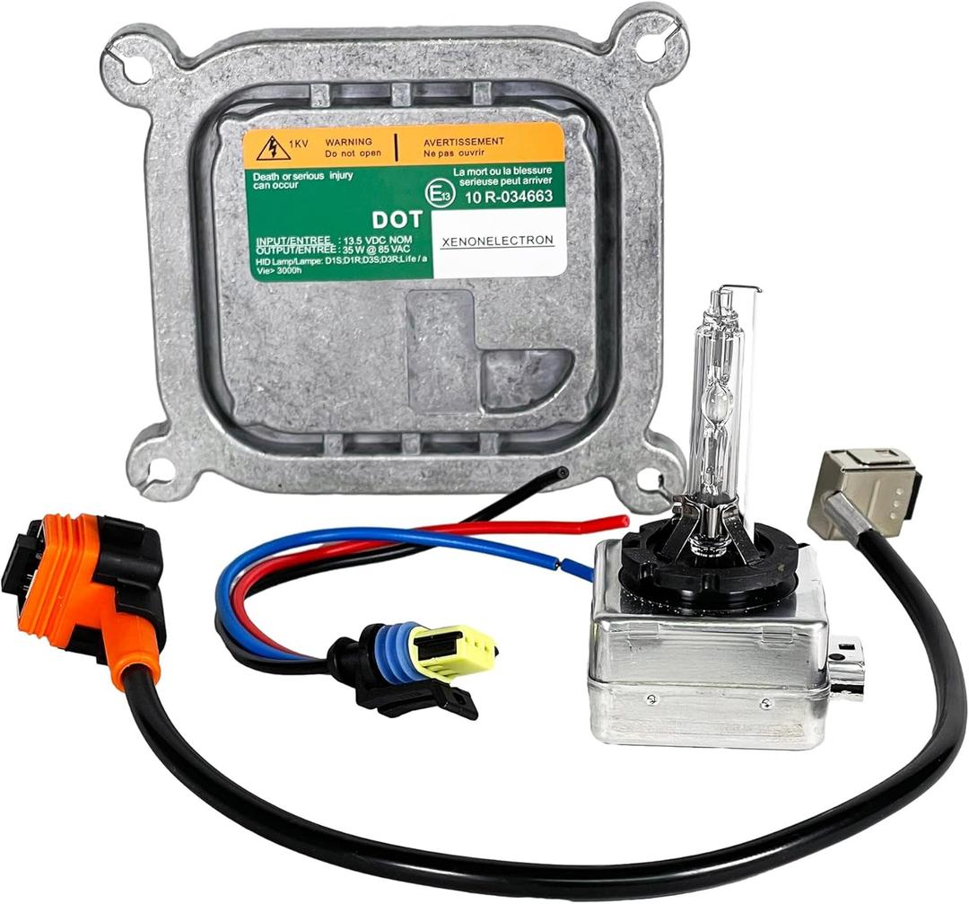 SOCAL-LED LIGHTING 10R034663 8A5Z13C170A Xenon HID Headlight Ballast Control Unit with D3S 6000K Bulb OEM Direct Replacement Compatible with Ford Mustang Lincoln MKS MKT MKX (OSL)