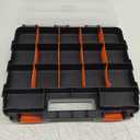Anyyion Small Parts Organizer, 34-Compartments Double Side parts organizer with Removable Dividers for Hardware, Screws, Bolts, Nails, Beads, Jewelry. (Orange)