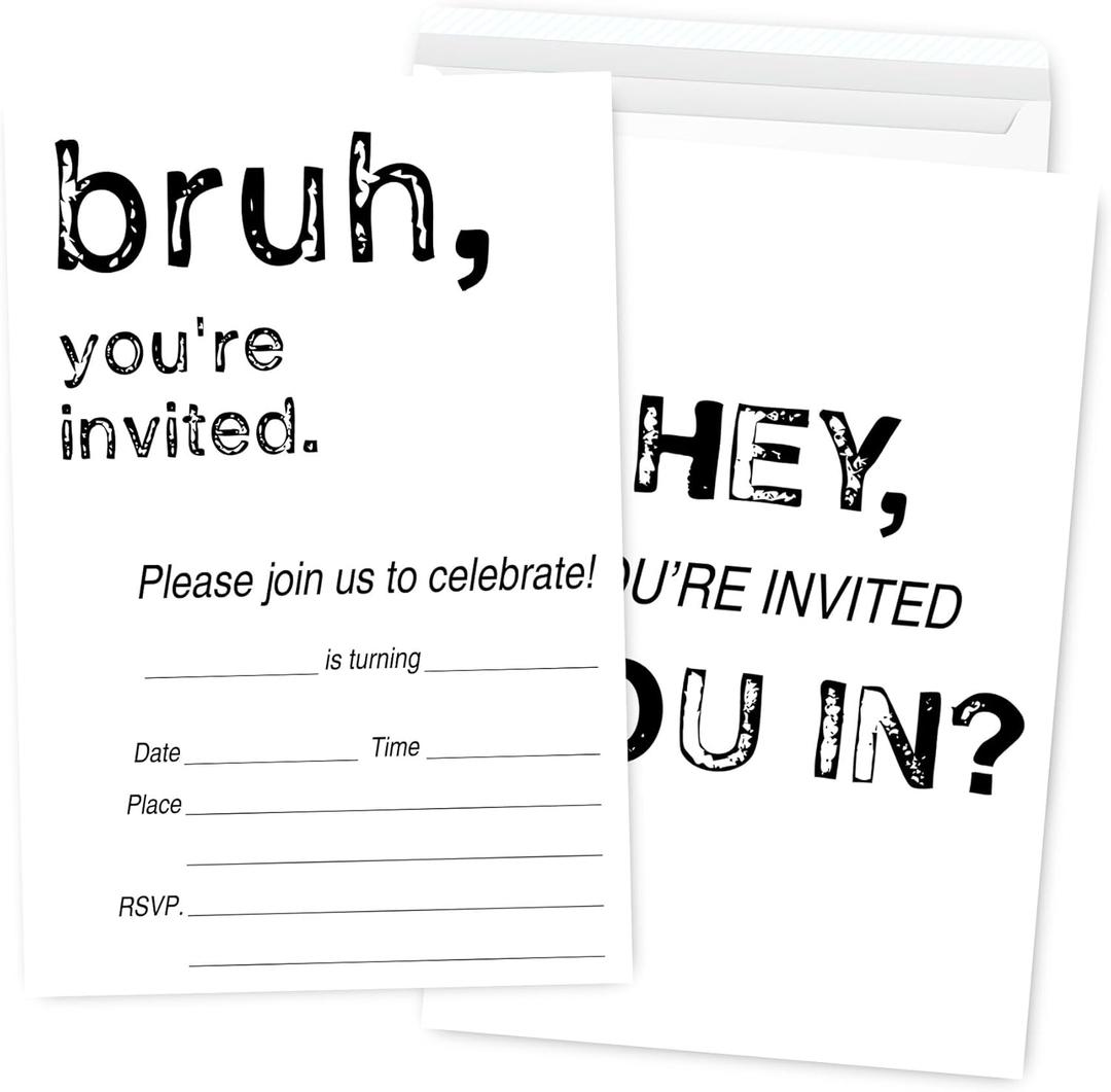 2 x You're Invited Birthday Party Invitations