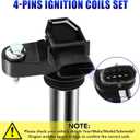Ignition Coil Packs and Spark Plugs Fits for GMC Acadia Cadillac CTS STS SRX Chevy Traverse Buick Enclave LaCrosse Saturn Outlook 2004 2005 2006 2007 2008 2009 3.6 V6 UF375 - Set of 6