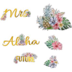 Fun Express Elevated Luau Bridal Shower Wall Cutouts - 6 Pieces
