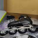 MammyGol Adults Adjustable Inline Skates, Safe and Durable Roller Skates with Giant Wheels, High Performance Professional Skates for Men Women Youth (X-Large - Adult (6-8 Men/7-9 Women), Black)