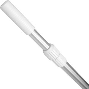 8-Foot Telescopic Swimming Pool Pole, Two-Piece Fluted Aluminum Tubing with Inside Locking Cam, White ABS Grip, Adjustable Design for Skimmers, Brushes, Rakes, and Vacuums