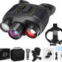 Color Binocular Night Vision Goggles, 4K Video & 36MP Photo, 400-500m IR Range, 7X Magnification, 4500mAh, IP54 Waterproof for Hunting Surveillance