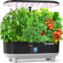 Growell Hydroponics Growing System Kit, 16 Pods Indoor Garden with 28W Full Spectrum LED Grow Light, Auto Timer, 3 Smart Light Modes, 8L Large Herb Garden, Ideal Gardening Gift for Women, Men (Black)