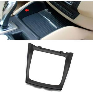 Compatible with BMW X5 E70/X6 E71, Front Console Cup Holder Cover Frame Center Console Roller Blind Decorative Panel Bezel Trim Replacement 51166956756 (Model B)