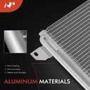A-Premium Air Conditioning A/C Condenser Compatible with Volkswagen Jetta 2016-2018, Beetle 2016-2019, 1.4L 1.8L 2.0L, Turbocharged