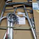 Medline Lightweight Two Button Folding Walker with 5" Wheels, Aluminum Frame Supports up to 300 lbs