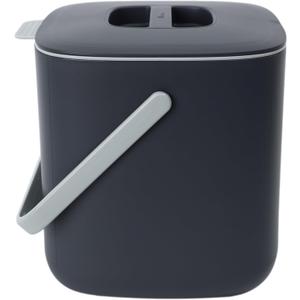 Blue Ginkgo Kitchen Compost Bin [2.6L / 0.69 GAL] – Filter-Free, Odor-Tight Countertop Food Waste Pail with Handle (Made in Korea, Gray)