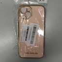 ZiZioen Compatible with iPhone 15 Case for Women Girls, Luxury Fashion Plating Edge & Cute Love Heart Soft TPU Shockproof Protection Phone Case for iPhone 15 6.1 Inches, Pink
