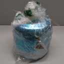 Deco 79 Glass Handmade Decorative Vase Centerpiece Vase with Gold Rim, Flower Vase for Home Decoration 10" x 10" x 12", Blue