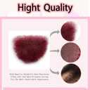 Fake Private Hair, Invisible Realistic Bikini Body Hair, Handmade full Lace Fake chest hair mustache for Men and Women (Wine Red)
