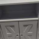 TEENFON Bathroom Wall Cabinet, Over The Toilet Space Saver Storage with Barn Doors & Adjustable Shelf, Hanging Medicine Cabinet, White 7.1" D x 15.4" W x 19.3" H