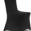 Peomeise 12pcs Stretch Spandex Chair Cover for Wedding Party Dining Banquet Event (Black, 12)
