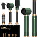 5 in 1 Blow Dryer Brush, Upgrade Hair Dryer Brush Set Negative Ion Air Styler Curling Wrap Air Curler, Hot Air Brush Curling Iron Hair Styling Tools As A Gift for Straight/Curl/Dry/Smooth (Gold)