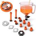 HORUSDY No-Spill Coolant Funnel Kit, Spill Proof Funnel Bleeder with Adapters. Universal Fitment