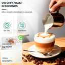 Colarlemo Milk Frother Handheld Rechargeable, Frother Wand Drink Mixer Electric Whisk for Coffee, Detachable With 3 Stainless Whisks, Hand Mixer for Lattes, Cappuccino, Matcha, Egg, No Stand,Black