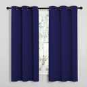 NICETOWN Room Darkening Curtains for Kitchen, Royal Blue, Set of 2, 42 inches Wide by 50 inches Long, Window Treatment Thermal Insulated Solid Grommet Room Darkening Curtains/Drapes for Bedroom