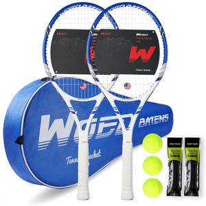 Pro Tennis Racket for Adults, 2 Player 27 inch Speed Tennis Racquet Acceptable for Beginner and Professional with 3 Tennis Balls, 2 Vibration Dampes, 2 Overgrips, Tennis Bag