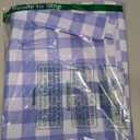 Romanstile Rectangle Vinyl Tablecloth, 100% Waterproof Buffalo Gingham Plastic Table Cloth, Heavy Duty Wipeable Checkered Table Covers for Outdoor, Camping, Picnic, Patio - 54 x 108, Light Blue