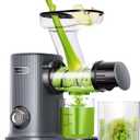 AMZCHEF Cold Press Juicer - 50mm Large Feed Chute, Juicer Machines with 150mm Tray, 8 Section Spiral Auger Slow Masticating Juicer for Vegs and Fruits -Grey, medium, 1532-SV