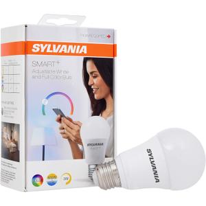 Pack of 2 SYLVANIA SMART+ ZigBee Full Color and Tunable White A19 LED Bulb, Works with SmartThings, Wink, and Amazon Echo Plus, Hub Needed for Amazon Alexa and Google Assistant , Full Color