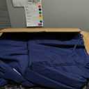 Outdoor Chair Cushions Set of 4 -Waterproof Outdoor Seat Cushions for Patio Furniture, Patio Chair Cushion with Handle and Ties, Square Out Door Chair Pads,19" x 19" x 3", Navy Blue