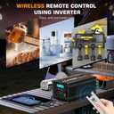 5500 Watt Power Inverter 12V DC to 110V 120V Converter for Family RV Off Grid Solar System Car with Type-C Ports 3 AC Power Outlets Dual USB Ports LCD Display Wireless Remote Control