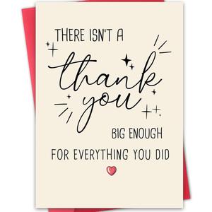 3 x Hongshan Funny Thank You Card, Thank You Card for Men Women, Thank You Gifts Card for Teacher Boss, Happy Appreciation Card for Him Her