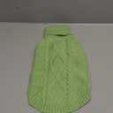 Queenmore Small Dog Pullover Sweater, Cold Weather Cable Knitwear, Classic Turtleneck Thick Warm Clothes for Chihuahua, Bulldog, Dachshund, Pug, Yorkie (Green, Small)