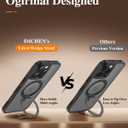 IMCHEN for iPhone 16 Pro Max Case - Heavy-Duty Protection, Enhanced 360 Swivel Ring Stand, Black