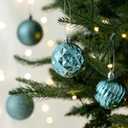 Valery Madelyn Christmas Tree Decorations Ornament Set Decor, 24ct 2.36 Inches Light Blue Shatterproof Christmas Ball Ornaments Hanging Xmas Holiday Party Decor