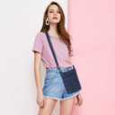 AOCINA Small Denim Purse Blue Jean Purse Shoulder Bag Denim Crossbody Bags for Women