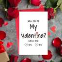 5 x Will You Be My Valentine Card, Funny Valentines Day Card Gift for Men Women Him Her, Check One, Happy Valentines Day Gift Idea (Will You) (#24)